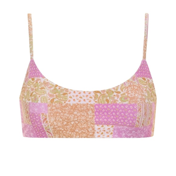 Elysiian Pink Paisley Bikini Set • Sonoma Scoop Neck Top & Kauai Bottom • NEW - Picture 3 of 16